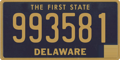 DE license plate 993581