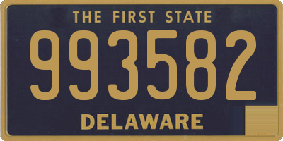 DE license plate 993582