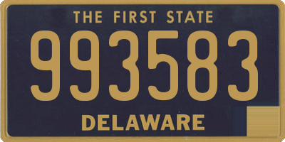 DE license plate 993583