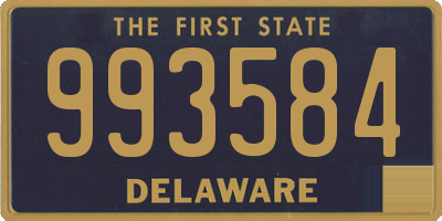 DE license plate 993584