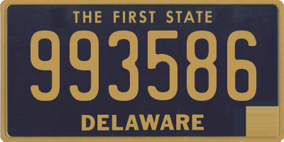 DE license plate 993586