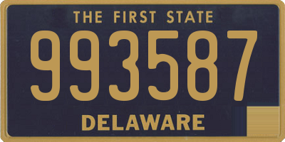 DE license plate 993587