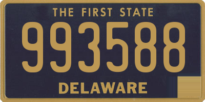 DE license plate 993588