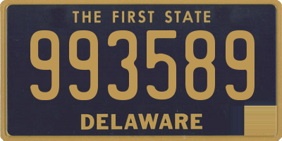 DE license plate 993589