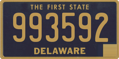 DE license plate 993592