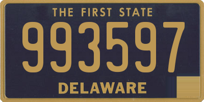 DE license plate 993597