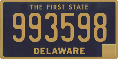 DE license plate 993598