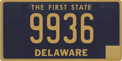 DE license plate 9936