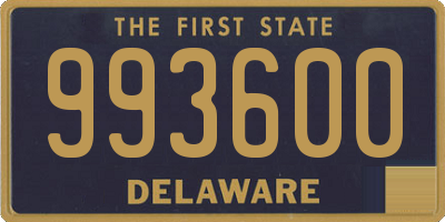 DE license plate 993600