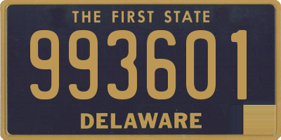 DE license plate 993601