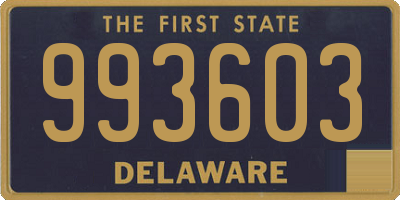 DE license plate 993603