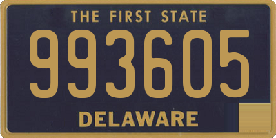 DE license plate 993605