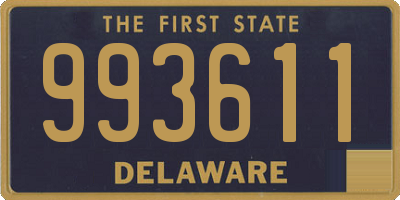 DE license plate 993611