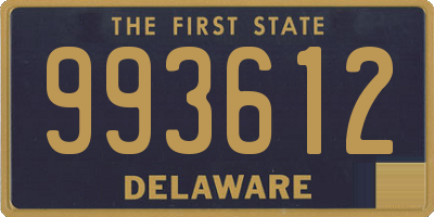 DE license plate 993612