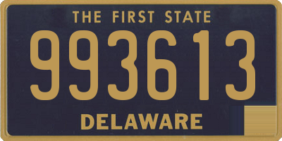 DE license plate 993613