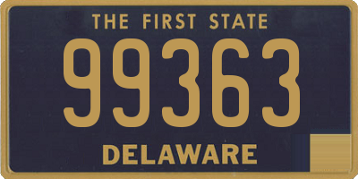 DE license plate 99363