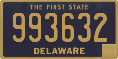 DE license plate 993632