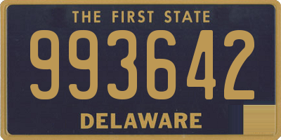 DE license plate 993642