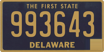 DE license plate 993643