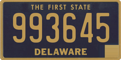 DE license plate 993645