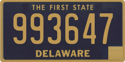 DE license plate 993647