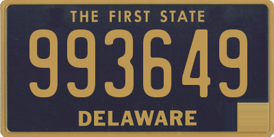 DE license plate 993649