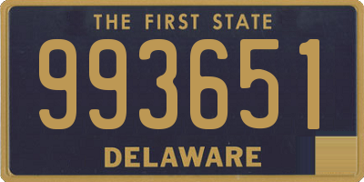 DE license plate 993651