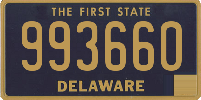 DE license plate 993660