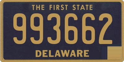 DE license plate 993662