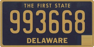 DE license plate 993668