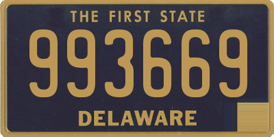 DE license plate 993669