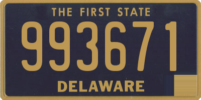 DE license plate 993671