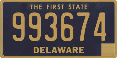 DE license plate 993674