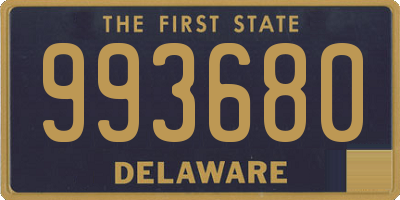 DE license plate 993680