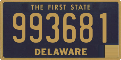 DE license plate 993681