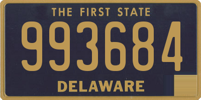 DE license plate 993684