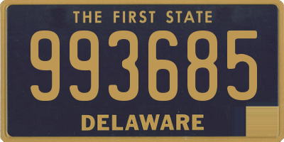 DE license plate 993685