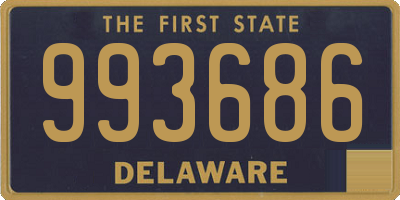 DE license plate 993686