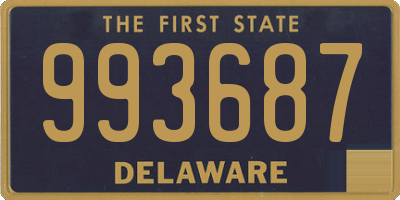 DE license plate 993687