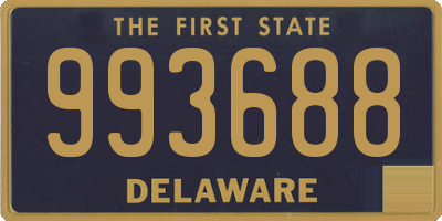 DE license plate 993688