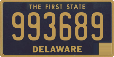 DE license plate 993689