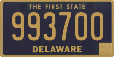 DE license plate 993700