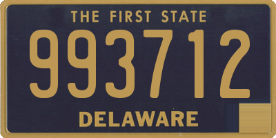 DE license plate 993712