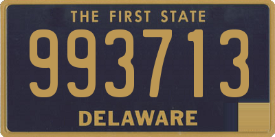 DE license plate 993713