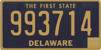 DE license plate 993714