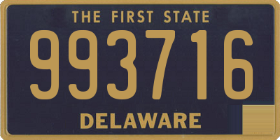 DE license plate 993716