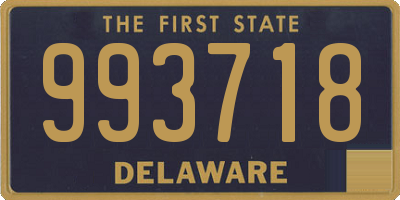 DE license plate 993718