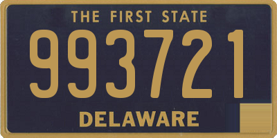 DE license plate 993721