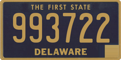 DE license plate 993722