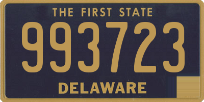 DE license plate 993723